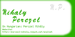 mihaly perczel business card